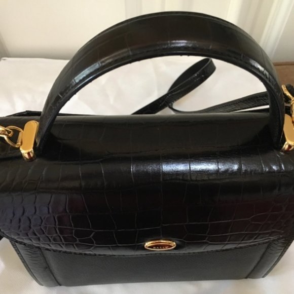 SOLD Bally Embossed Leather top handle bag with dust bag - Picture 4 of 6